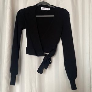 Petal and Pup Black Tie Sweater in S/M
